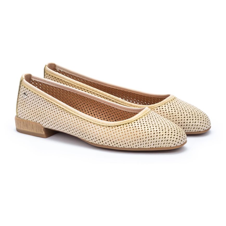 Women's Pikolinos ALMERIA Ballet Flats Cream | NZ A0Q2831